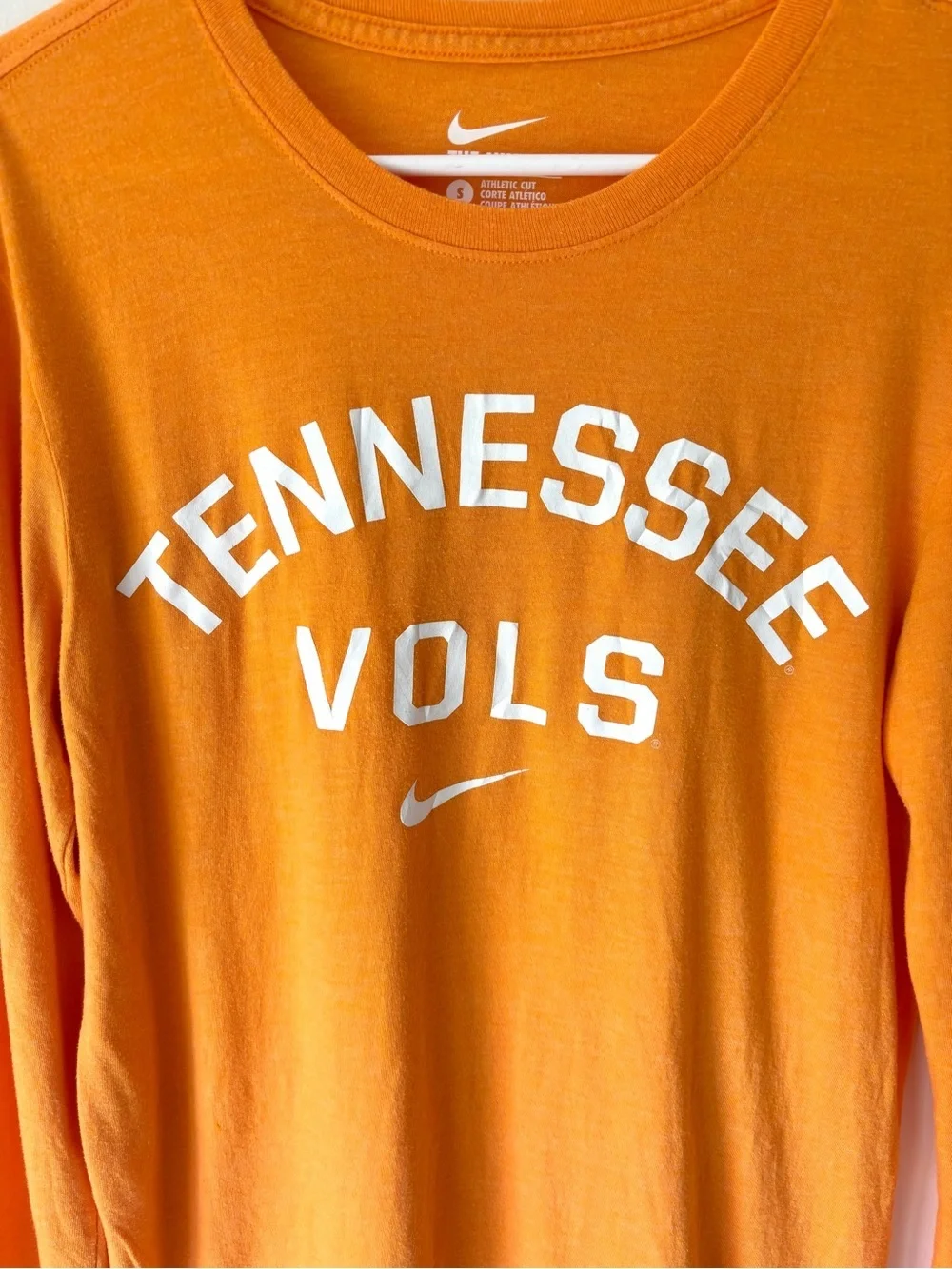 Nike Tennessee Volunteers Tennessee Orange Long Sleeve T-Shirt Athletic Cut